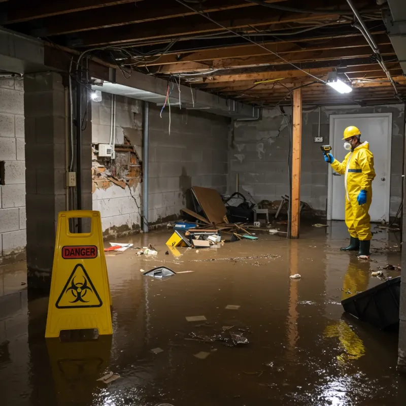 Flooded Basement Electrical Hazard in Madison County, AL Property