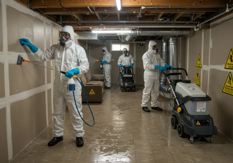 Basement Moisture Removal and Structural Drying process in Madison County, AL